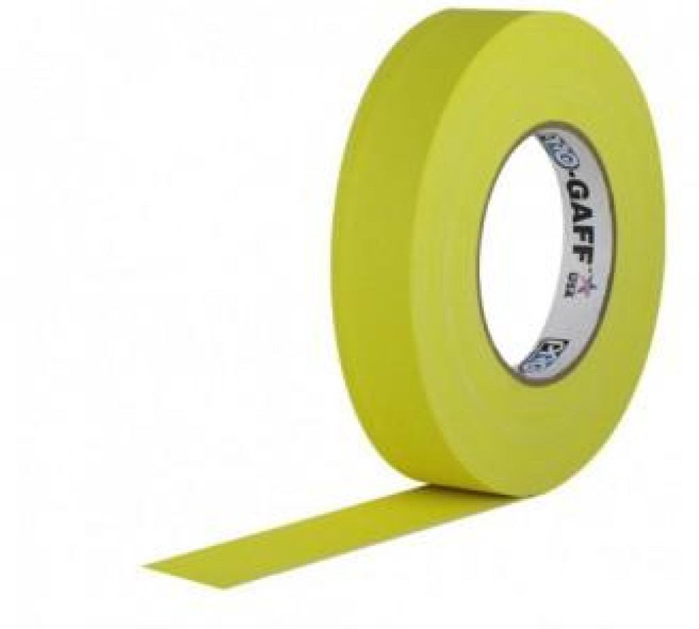 Fita de Tecido Gaffer Tape 2,5cm x 50m Amarelo - Foto 0