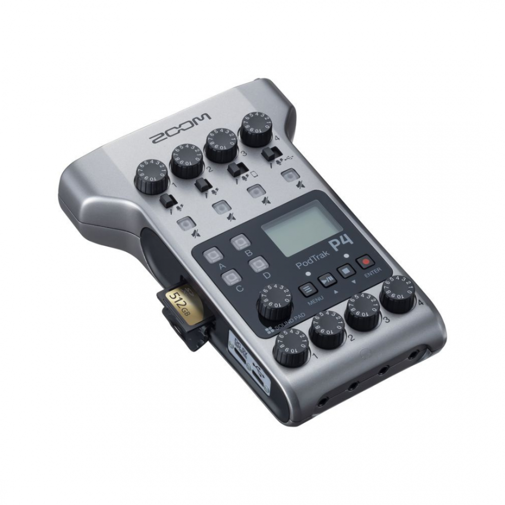 Gravador Portátil PodTrak P4 Multitrack - ZOOM